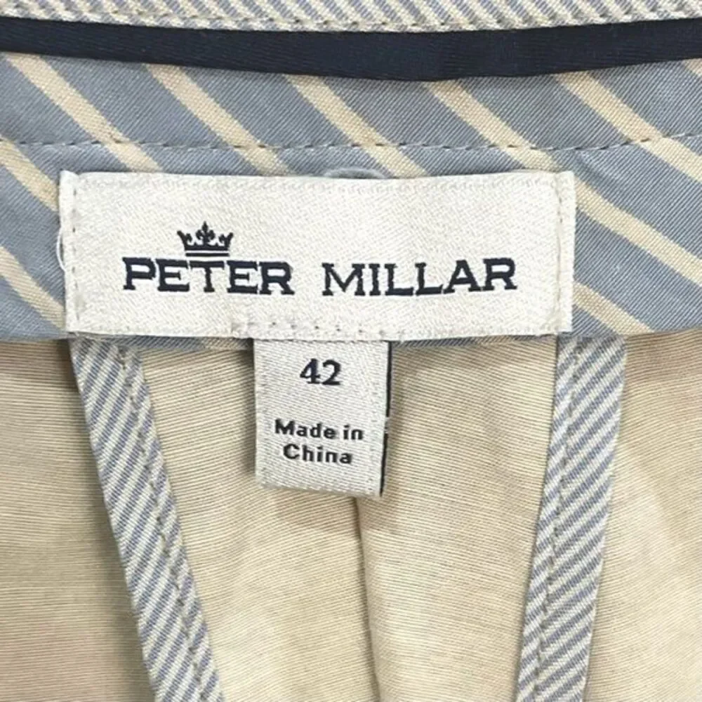 Peter Millar Seaside Khaki Shorts Poplin Men's Sz 42 Classic Fit Preppy Golf